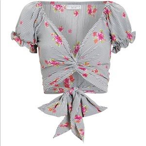 NWT Flynn Skye Annabelle Wrap Crop Top Size XS